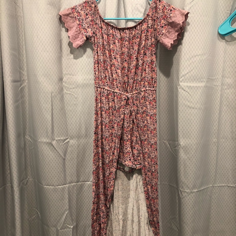 pink flowered dress